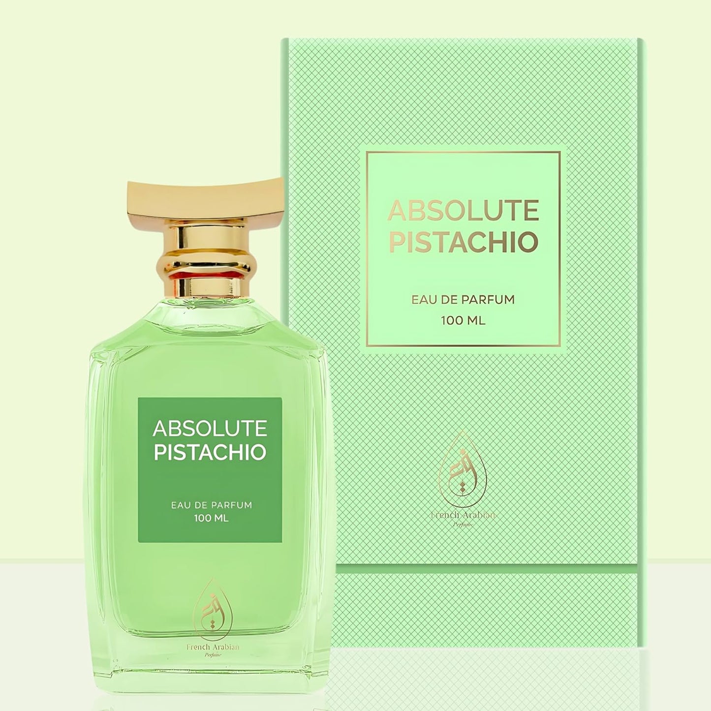 Absolute Pistachio Eau de Parfum 100 ml – parfym för kvinnor och män – Gourmand parfym Yum Pistachio Gelato, jasmin, bergamott, krämig hasselnöt